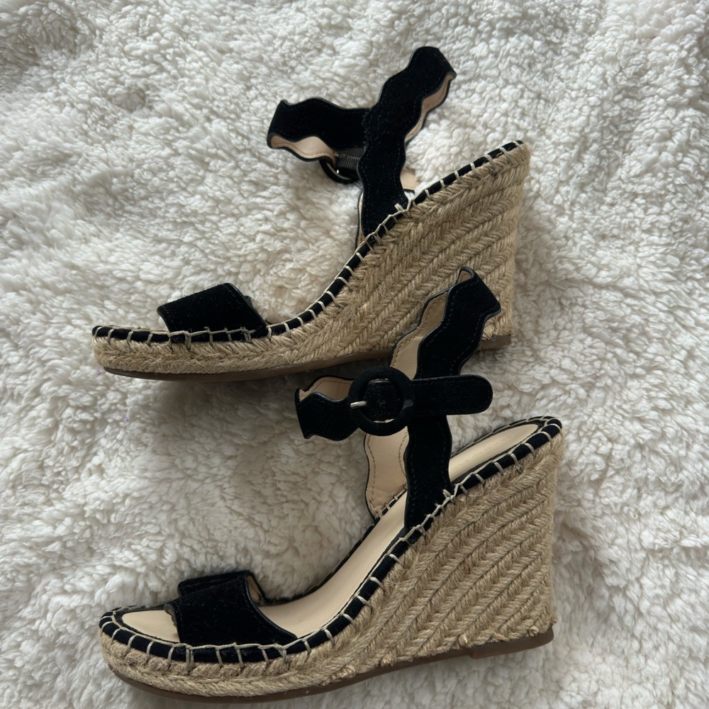 Black Wedge heels